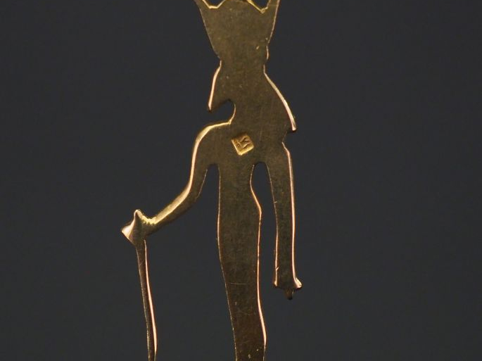 	Pendentif de style égyptien or jaune. H. 3 cm Poids. 1,66 g