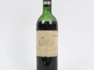 Vente aux enchères 1 BOUTEILLE CHÂTEAU MARGAUX 1er GCC MARGAUX - 1963 - BEP-VIDANGE/EF