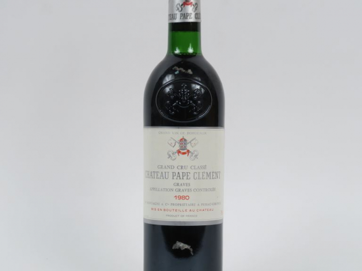 1 BOUTEILLE CHÂTEAU PAPE CLEMENT GCC GRAVES - 1980 - BG/CAPS CIRÉE