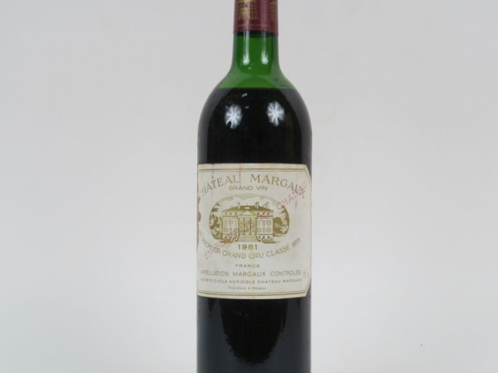 1 BOUTEILLE CHÂTEAU MARGAUX 1er GCC MARGAUX - 1981 - MEP/ET