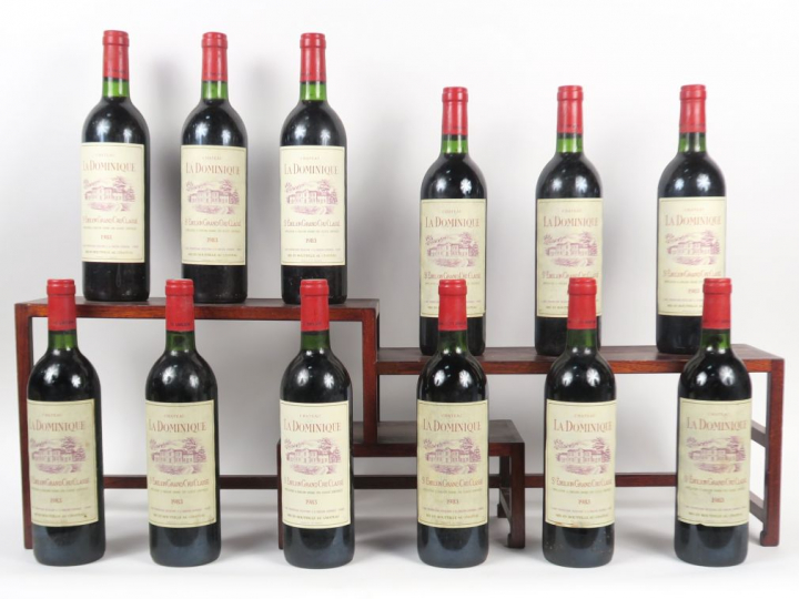 12 BOUTEILLES CHÂTEAU LA DOMINIQUE GCC ST EMILON - 1983 - CBO - BG