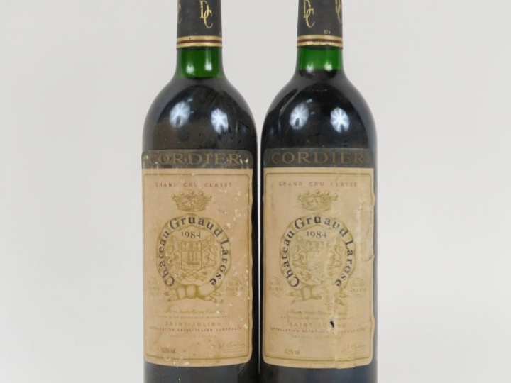 2 BOUTEILLES CHÂTEAU GRUAUD LAROSE GCC ST JULIEN - 1984 - BG/ELA