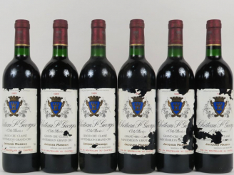 Vente aux enchères 6 BOUTEILLES CHÂTEAU ST GEORGES GCC ST EMILION - 1985 - CBO - BG/EA