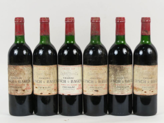 Vente aux enchères 6 BOUTEILLES CHÂTEAU LYNCH BAGES GCC PAUILLAC - 1985 - 3 LB/2 LB-HEP/1