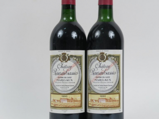 Vente aux enchères 2 BOUTEILLES CHÂTEAU RAUZAN GASSIES GCC MARGAUX - 1990 - LB