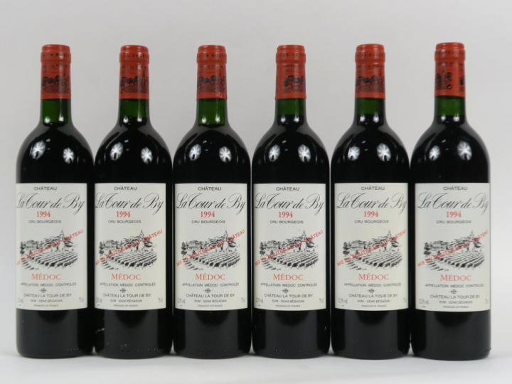 6 BOUTEILLES CHÂTEAU LA TOUR DE BY CB MEDOC - 1994 - BG