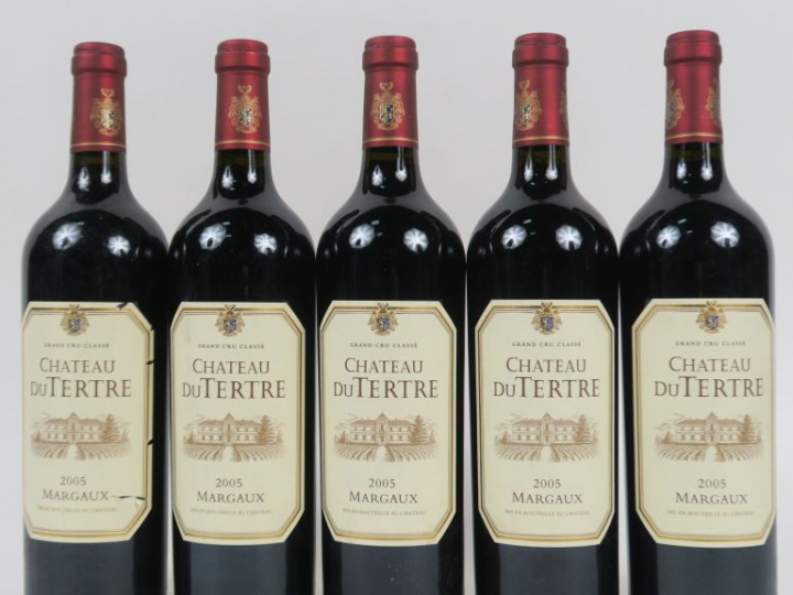 5 BOUTEILLES CHÂTEAU DU TERTRE GCC MARGAUX - 2005