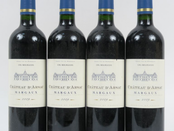 4 BOUTEILLES CHÂTEAU D'ARSAC CB MARGAUX - 2009