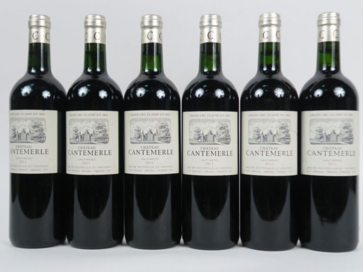 6 BOUTEILLES CHÂTEAU CANTEMERLE GCC HAUT MEDOC -2011