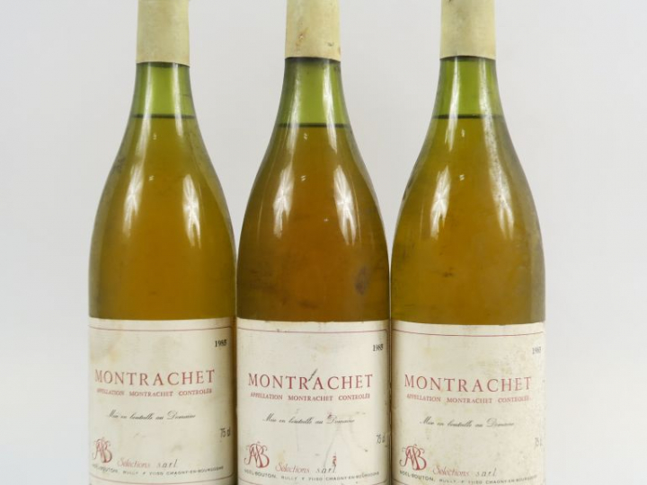 3 BOUTEILLES MONTRACHET NOËL BOUTON - 1985