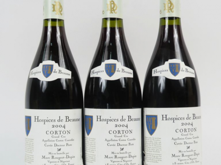 3 BOUTEILLES CORTON GC HOSPICES DE BEAUNE 'CUVÉE DU DOCTEUR PESTE' ROU