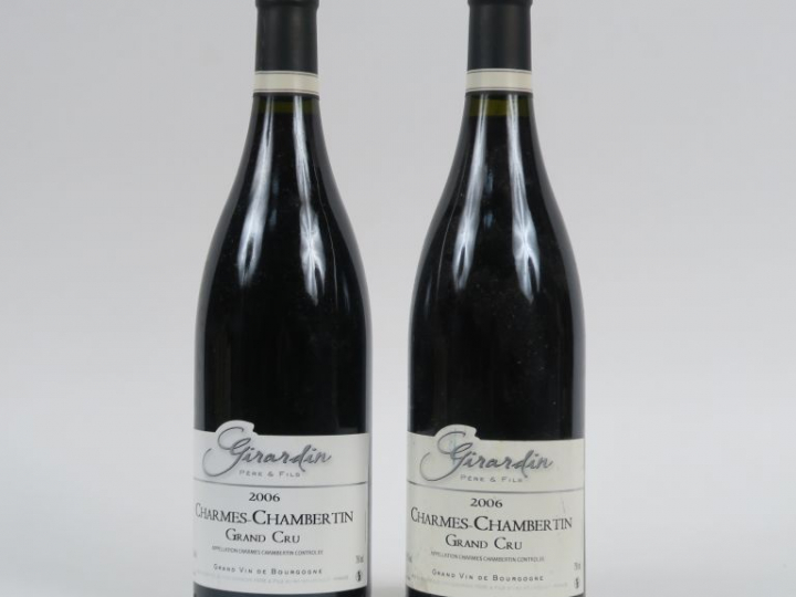 2 BOUTEILLES CHARMES CHAMBERTIN GC GIRARDIN PÈRE   FILS - 2006
