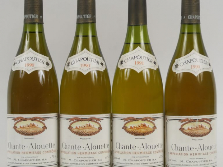 4 BOUTEILLES HERMITAGE BLANC 'CHANTE ALOUETTE' M. CHAPOUTIER - 3 de 19