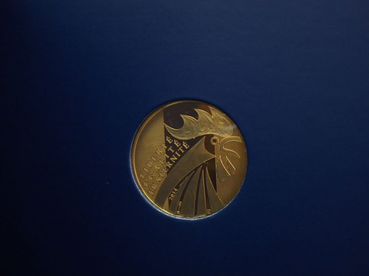 Pièce de 250 euros or, 2014. FRAIS ACHETEURS 5% TTC.   