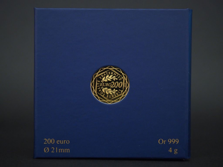 Pièce de 200 euros or, 2012. FRAIS ACHETEURS 5% TTC.   