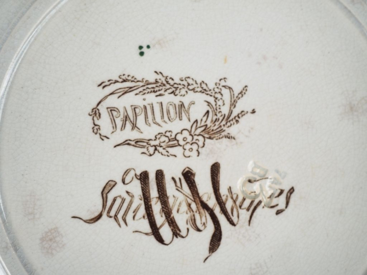 Partie de service de table en faience fine de Sarreguemines modèle "pa