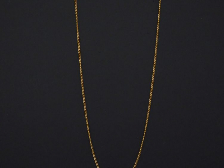 Chaine en or jaune, maille gourmette. Long. 45,5 cm Poids. 5,41 g   