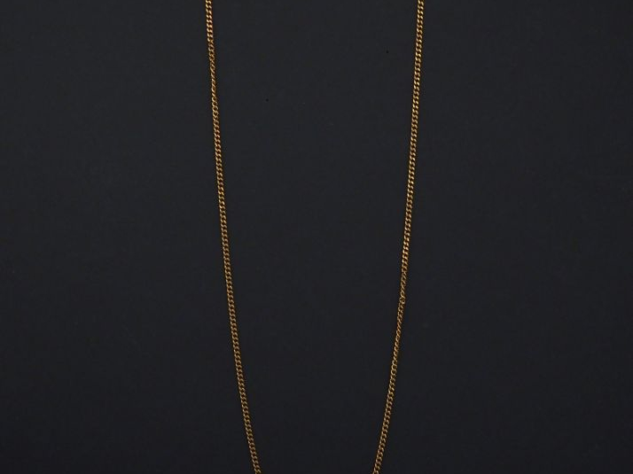 Chaine en or jaune, maille gourmette.  Long. 55,5 cm Poids. 8,81 g   