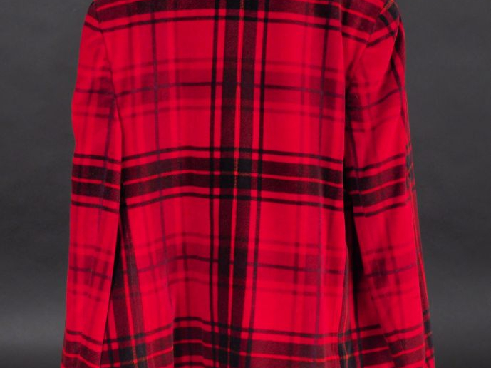 YVES SAINT LAURENT, Rive gauche.  Veste rouge à col en coton et polyes