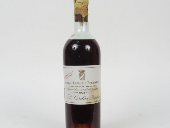 1 BOUTEILLE CHÂTEAU LAFAURIE PEYRAGUEY 1er CC SAUTERNES - 1928 - MEP/E