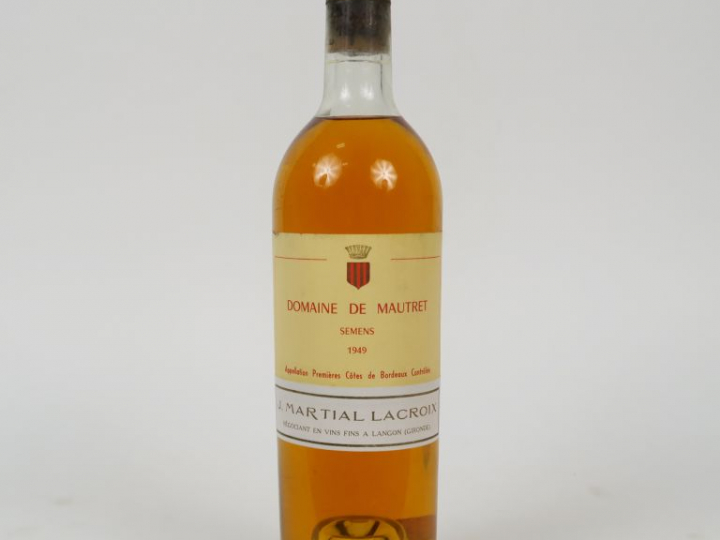 1 BOUTEILLE DOMAINE DE MAUTRET SEMENS - 1949 - LB-HEP