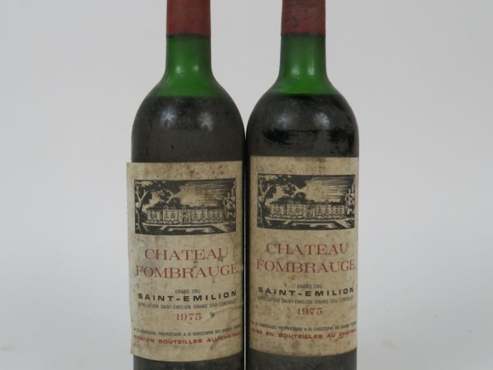 2 BOUTEILLES CHÂTEAU FOMBRAUGE GC ST EMILION - 1975 - MEP/ES