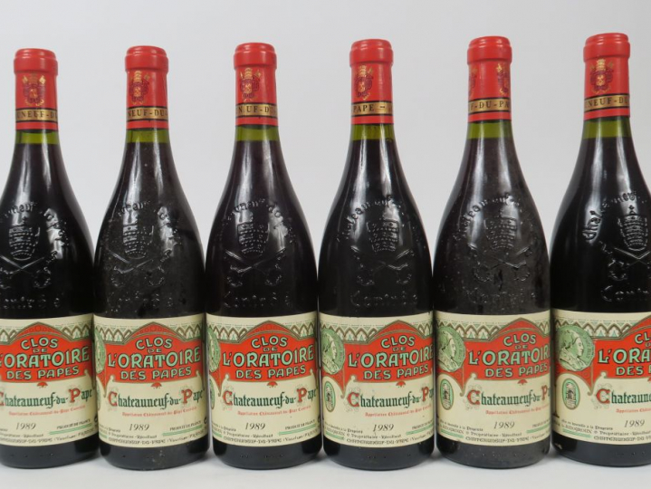 6 BOUTEILLES CHÂTEAUNEUF DU PAPE CLOS DE L'ORATOIRE - 1989 