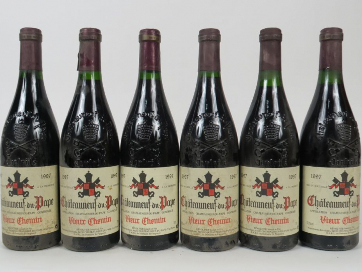 6 BOUTEILLES CHÂTEAUNEUF DU PAPE VIEUX CHEMIN REVOLTIER JOSEPH ET FILS