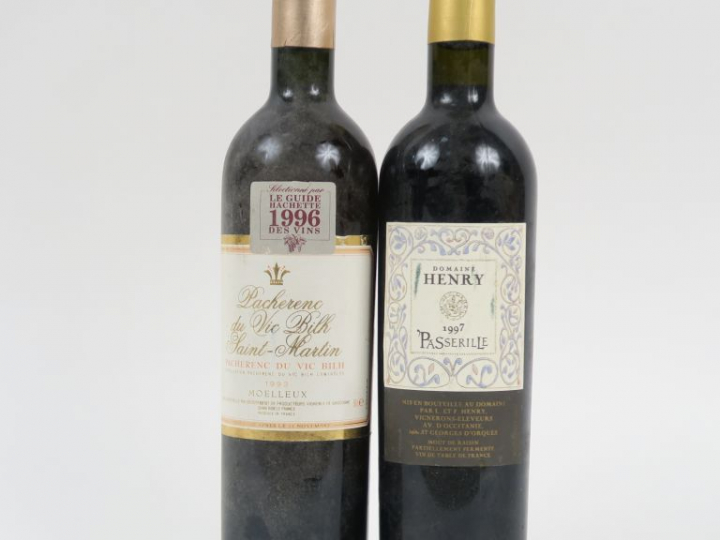 2 BOUTEILLES (50 CL) : 1 PASSERILLE DOMAINE HENRY 1997 - 1 PACHERENCDU