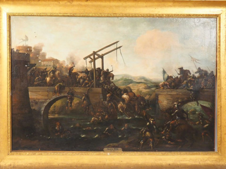 Antonio STOM dit Tonino ( Venise 1670/80 - 1734/35) "Écroulement du po