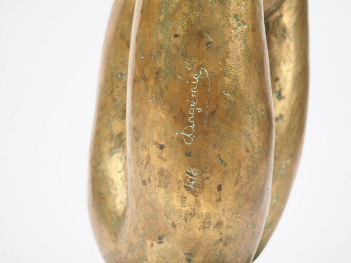 Pierre LAGENIE. "nue" Sculpture en bronze doré Signée et numérotée 4/8