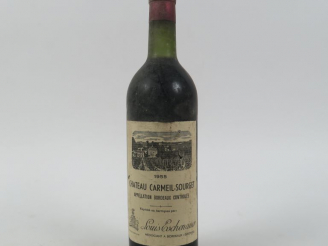 Vente aux enchères 1 BOUTEILLE CHÂTEAU CARMEIL SOURGET - 1955 - BS