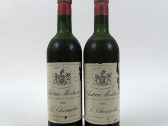 Vente aux enchères 2 BOUTEILLES CHÂTEAU MONTROSE GCC ST ESTEPHE - 1962 - 2 MEP/ELS/ELA