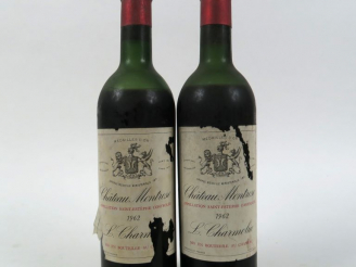 Vente aux enchères 2 BOUTEILLES CHÂTEAU MONTROSE GCC ST ESTEPHE - 1962 - 2 BEP/ELS/ELA/EA