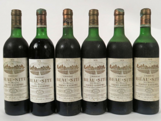 Vente aux enchères 6 BOUTEILLES CHÂTEAU BEAU SITE SAINT ESTEPHE - 1978 - 1 LB/2 HEP/2 MEP