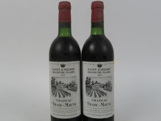 Vente aux enchères 2 BOUTEILLES CHÂTEAU FRANC MAYNE GCC SAINT EMILION - 1979 - 1 LB