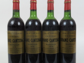 Vente aux enchères 4 BOUTEILLES CHÂTEAU BRANE CANTENAC GCC MARGAUX - 1979 - 1 LB/3 MEP
