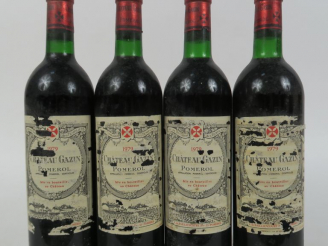 Vente aux enchères 4 BOUTEILLES CHÂTEAU GAZIN POMEROL - 1979 - 2 BG/2 ELA/2 EA