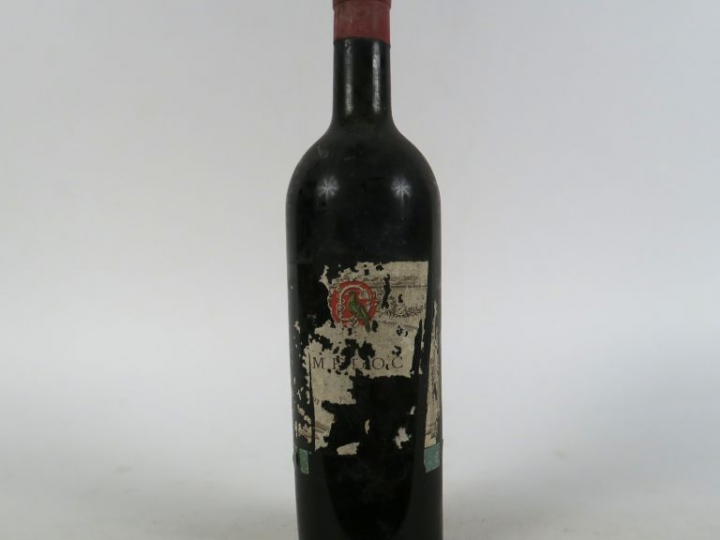 1 TRES VIEILLE BOUTEILLE DE MEDOC NON MILESIME - LB/ETA/ECLAT A LA BAS