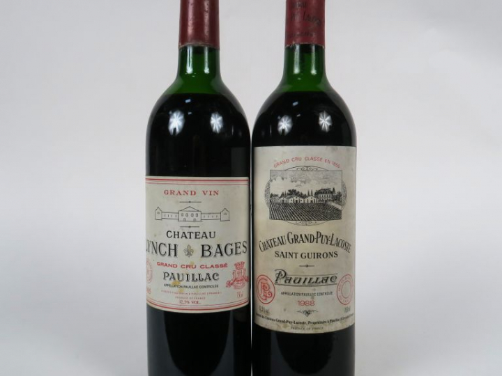 2 BOUTEILLES : 1 CHÂTEAU LYNCH BAGES GCC PAUILLAC 1985 MEP/ETLT/CAPS A