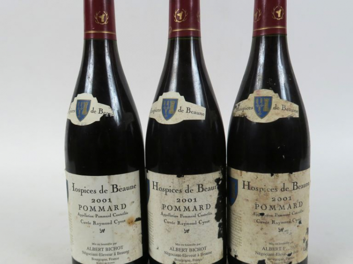3 BOUTEILLES HOSPICES DE BEAUNE POMMARD 'CUVEE RAYMOND CYROT' - 2001 -