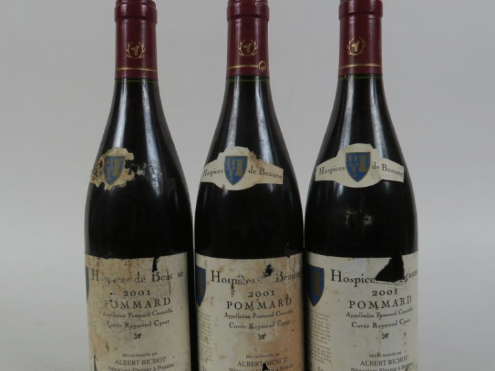 3 BOUTEILLES HOSPICES DE BEAUNE POMMARD 'CUVEE RAYMOND CYROT' - 2001 -