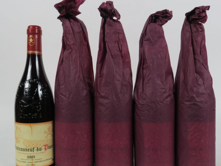 5 BOUTEILLES CHÂTEAUNEUF DU PAPE EARL JEAN ET JEAN-PAUL VERSINO - 2005