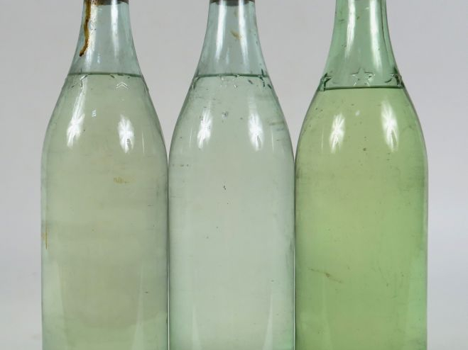 3 BOUTEILLES EAU DE VIE PRUNE - PRESUMEES ANNEES 1970 - MISE PARTICULI