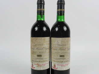 Vente aux enchères 2 BOUTEILLES CHÂTEAU LA TOUR HAUT VIGNOBLE SAINT ESTEPHE - 1975 - 1 BG