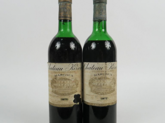 Vente aux enchères 2 BOUTEILLES CHÂTEAU KIRWAN GCC MARGAUX - 1975 - 1 HEP/1 MEP/1 EA/ES/1
