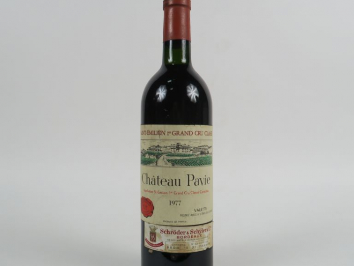 1 BOUTEILLE CHÂTEAU PAVIE 1er GCC SAINT EMILION - 1977 - BG/ETLS