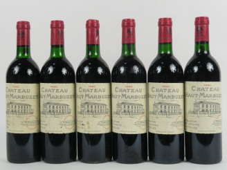 Vente aux enchères 6 BOUTEILLES CHÂTEAU HAUT MARBUZET ST ESTEPHE - 1990 - 3 BG/3 LB