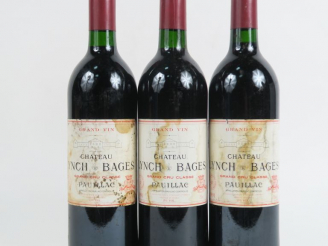 Vente aux enchères 3 BOUTEILLES CHÂTEAU LYNCH BAGES GCC PAUILLAC - 1991 - BG/ET