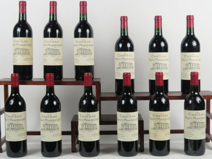 12 BOUTEILLES CHÂTEAU HAUT MARBUZET ST ESTEPHE - 1996 - CBO